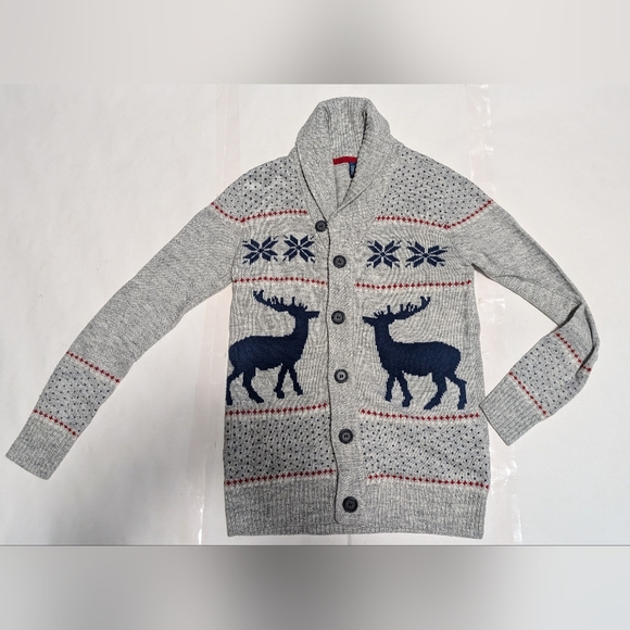 Divided Other - Perfect wools blend button up men's small winter themed cardigan